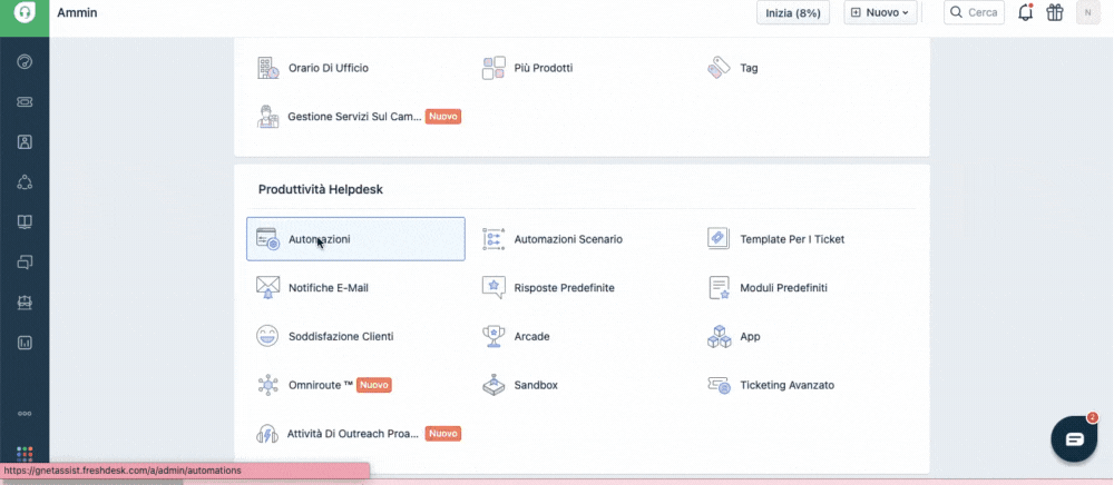 automatismi freshdesk